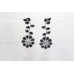 Traditional dangle women earring 925 sterling silver black onyx stone C 420